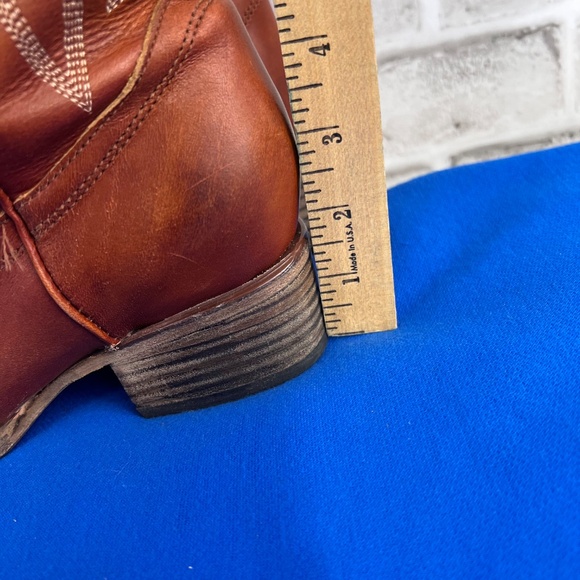 |•FREEBIRD BY STEVEN•| ZION in Whiskey Cowboy Boots Western Boho Size 8 - Picture 15 of 16